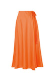 2 Piece Spaghetti Straps Orange 3D Flowers Swimsuit with Cover Up