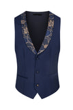 Champagne Shawl Lapel One Button Floral Men's Suits