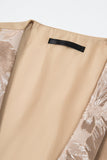 Champagne Shawl Lapel One Button Floral Men's Suits