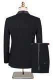 Black 2-piece Shawl Lapel Double-Breasted Men's Suits