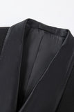 Black 2-piece Shawl Lapel Double-Breasted Men's Suits