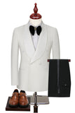 Black 2-piece Shawl Lapel Double-Breasted Men's Suits