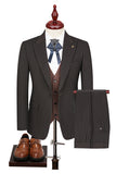 3 Piece Blue Peak Lapel One Button Men's Prom Suits