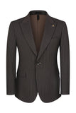 3 Piece Blue Peak Lapel One Button Men's Prom Suits