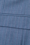 3 Piece Blue Peak Lapel One Button Men's Prom Suits