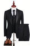 Blue 3 Piece Shawl Lapel One Button Men's Business Suits
