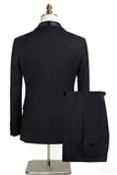 Blue 3 Piece Shawl Lapel One Button Men's Business Suits