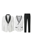 Blue 3 Piece Shawl Lapel One Button Men's Business Suits