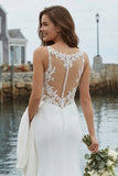 Ivory Mermaid Lace Long Elegant Wedding Dress
