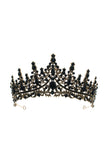 Silver White Crystal Prom Queen Pageant Crown Tiara with Rhinestones