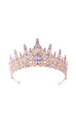 Silver White Crystal Prom Queen Pageant Crown Tiara with Rhinestones