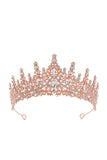 Silver White Crystal Prom Queen Pageant Crown Tiara with Rhinestones