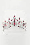Silver White Crystal Prom Queen Pageant Crown Tiara with Rhinestones