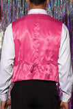 Sparkly Black Single Breasted V-Neck Men's Suit Vest with Sequins