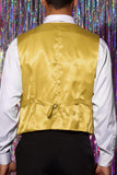 Sparkly Black Single Breasted V-Neck Men's Suit Vest with Sequins