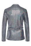 Black Metallic Grid Single Breasted Notched Lapel 2-Piece Men's Prom Suits