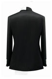 Black 2 Piece One Button Notched Lapel Men's Prom Suits
