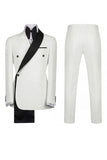 Black 2 Piece One Button Notched Lapel Men's Prom Suits