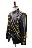 Sparkly Black Single Breasted Shawl Men's Prom Suits with Sequins