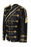 Black Single Breasted Men's Prom Suits with Sequins