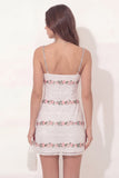 White FLoral Lace Bodycon Short Graduation Dress