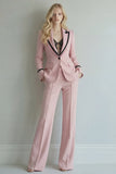 Ivory Peak Lapel Single Breasted 2 Piece Wide Leg Prom Suits