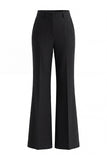 Black 2 Piece Notched Lapel Double Breasted Prom Suits with Ruffles