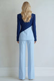 Black Pink Patchwork Single Breasted 2 Piece Notched Lapel Prom Suits
