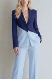 Black Pink Patchwork Single Breasted 2 Piece Notched Lapel Prom Suits
