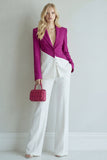 Black Pink Patchwork Single Breasted 2 Piece Notched Lapel Prom Suits