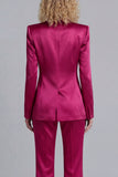 Blue Peak Lapel Single Breasted 2 Piece Women Prom Suits