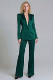 Blue Peak Lapel Single Breasted 2 Piece Women Prom Suits