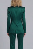 Blue Peak Lapel Single Breasted 2 Piece Women Prom Suits