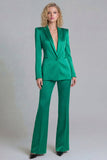Blue Peak Lapel Single Breasted 2 Piece Women Prom Suits