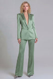 Blue Peak Lapel Single Breasted 2 Piece Women Prom Suits
