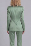 Blue Peak Lapel Single Breasted 2 Piece Women Prom Suits