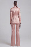 Blue 2 Piece Peak Lapel Double Breasted Women Suits
