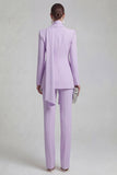 Blue Single Breasted Slim Fit Shawl Lapel 2 Piece Work Suits