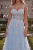 Sparkly Blush A-Line Beaded Sequin Long Prom Dress