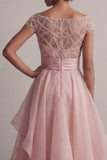 Bateau Neck A Line Champagne Sequin Mother Of the Bride Dress