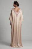 Champagne Halter Sheath Sequins Mother Of the Bride Dress with Slit