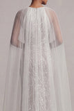 Sequin Ivory Mermaid Mother of the Bride Dress with Cap Sleeves