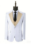 Dark Green 3 Piece One Button Notch Lapel Men's Prom Suits