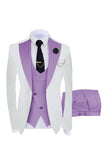 Dark Green 3 Piece One Button Notch Lapel Men's Prom Suits