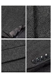 Dark Grey Notched Lapel Single Breasted 3 Piece Men's Suits