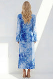 Brown 2 Piece Notched Lapel Long Sleeves Business Dress with Back Slit