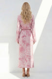 Brown 2 Piece Notched Lapel Long Sleeves Business Dress with Back Slit