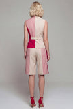Light Khaki Peaked Lapel 2 Piece Women Suits with Pockets