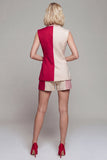 2 Piece Light Khaki Peaked Lapel ColorBlock Women Suits