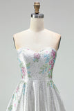 Sweetheart White A-Line Cocktail Dress with Beading